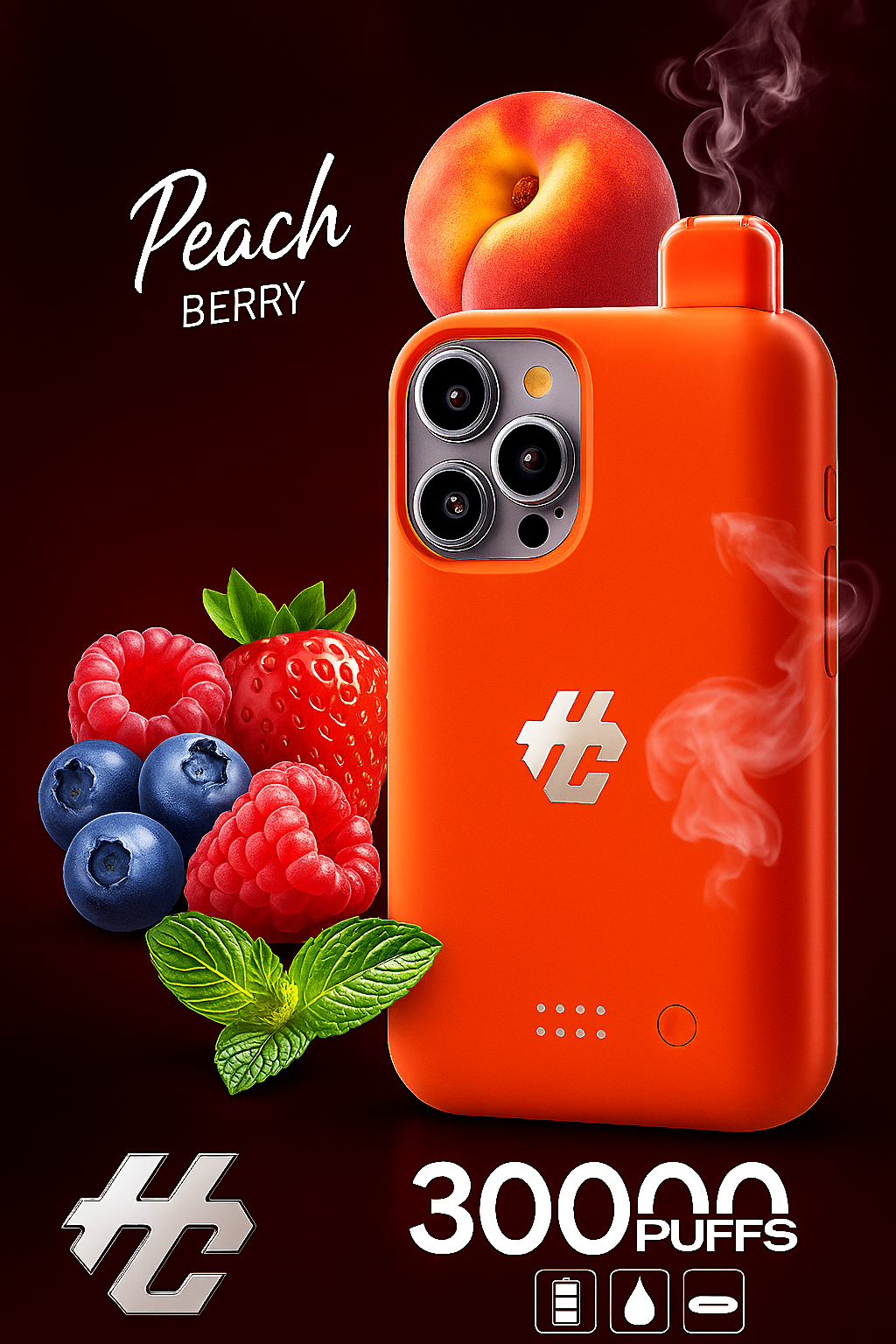 Coque PulseEdge™ Peach Berry 🍑🫐